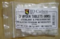 Potassium Campden Tablets 100 (One-Hundred) Each